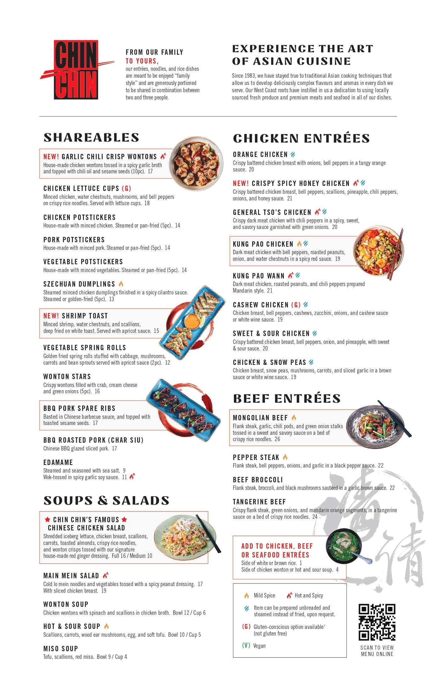 Chin Chin Menu Page 1